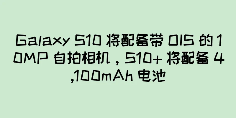 Galaxy S10 将配备带 OIS 的 10MP 自拍相机，S10+ 将配备 4,100mAh 电池