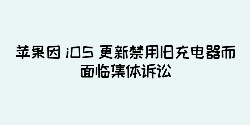 苹果因 iOS 更新禁用旧充电器而面临集体诉讼