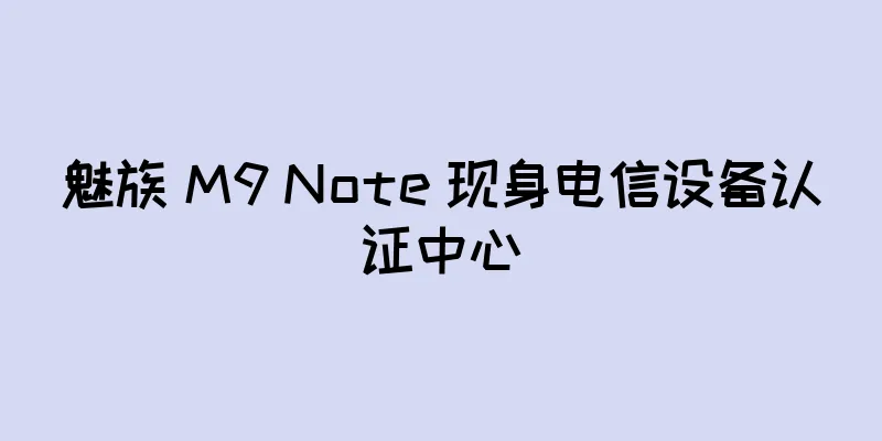 魅族 M9 Note 现身电信设备认证中心