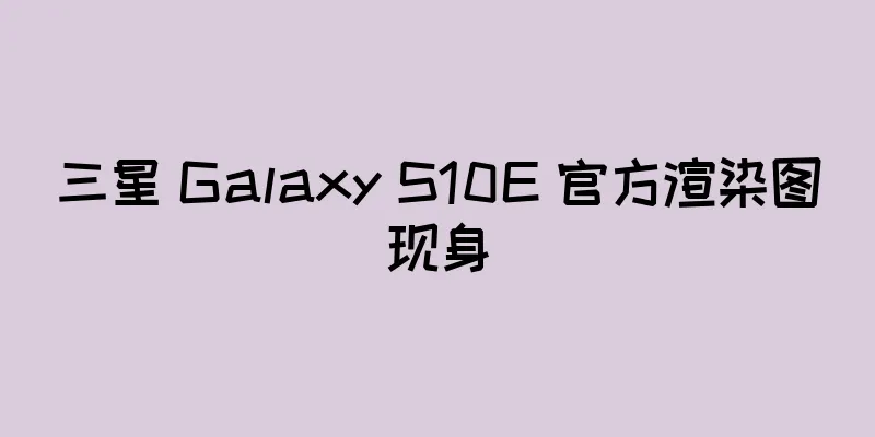 三星 Galaxy S10E 官方渲染图现身