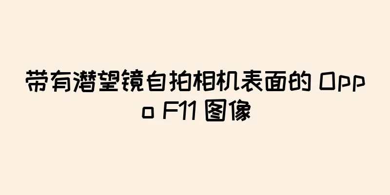带有潜望镜自拍相机表面的 Oppo F11 图像