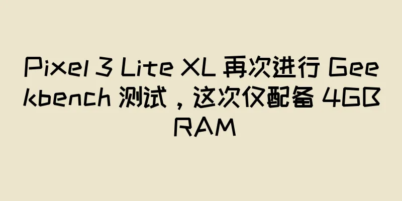 Pixel 3 Lite XL 再次进行 Geekbench 测试，这次仅配备 4GB RAM