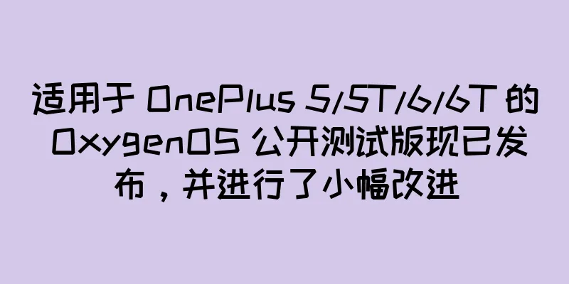 适用于 OnePlus 5/5T/6/6T 的 OxygenOS 公开测试版现已发布，并进行了小幅改进