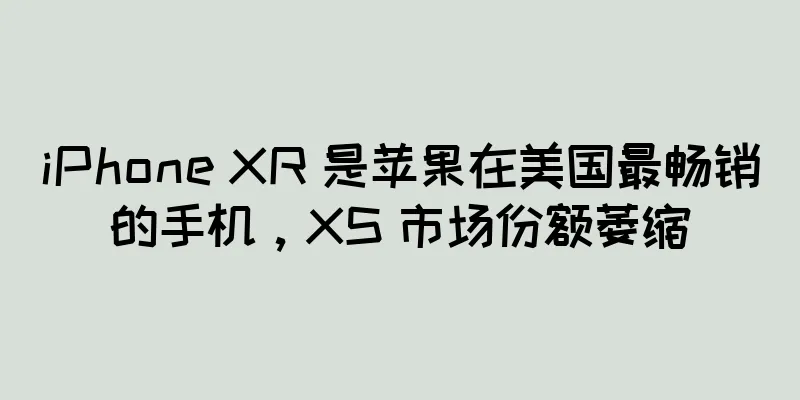 iPhone XR 是苹果在美国最畅销的手机，XS 市场份额萎缩
