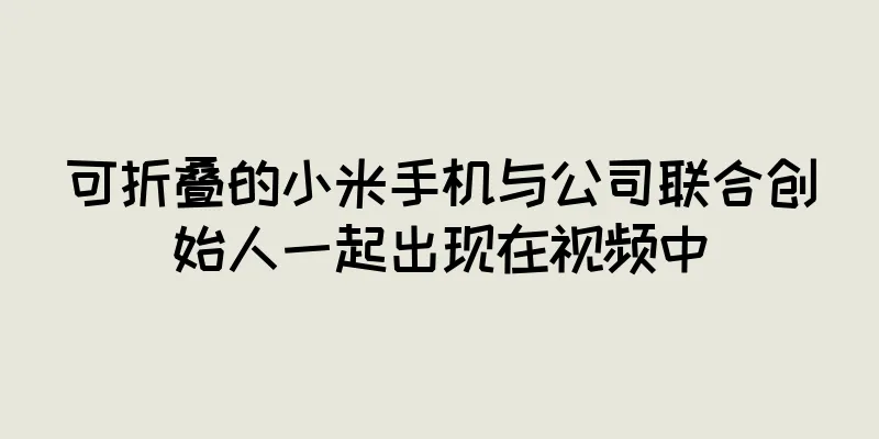 可折叠的小米手机与公司联合创始人一起出现在视频中