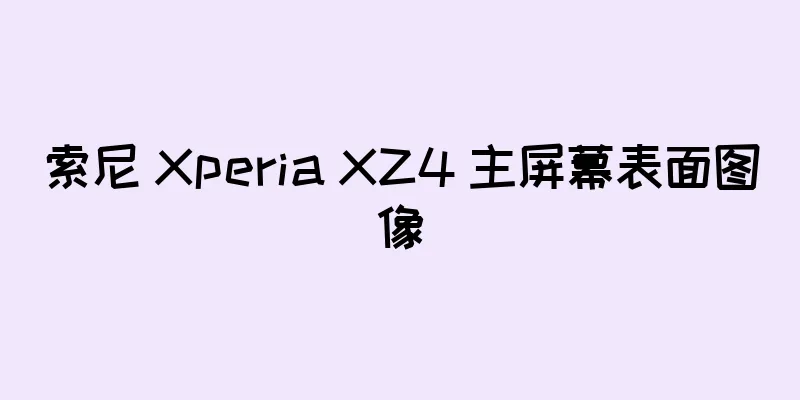索尼 Xperia XZ4 主屏幕表面图像