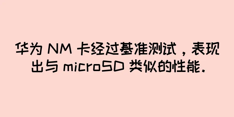 华为 NM 卡经过基准测试，表现出与 microSD 类似的性能。