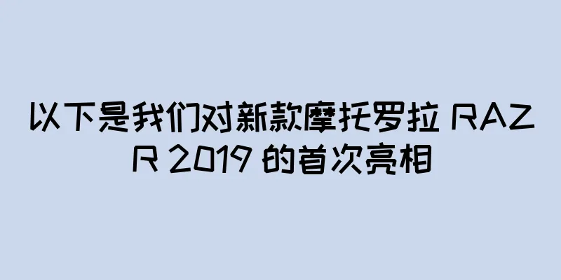 以下是我们对新款摩托罗拉 RAZR 2019 的首次亮相