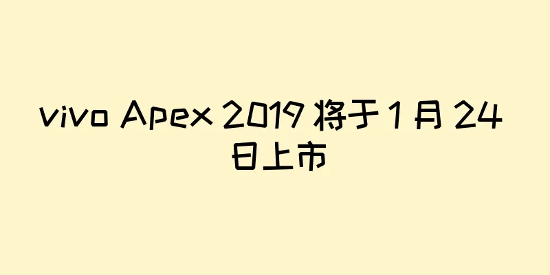 vivo Apex 2019 将于 1 月 24 日上市
