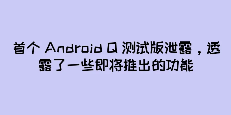 首个 Android Q 测试版泄露，透露了一些即将推出的功能