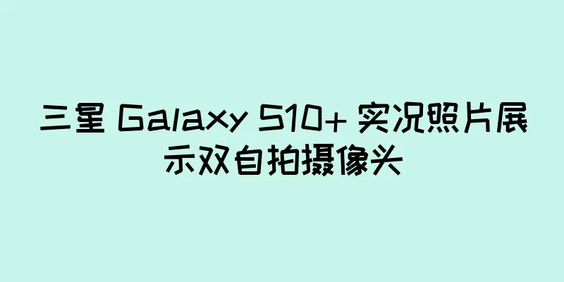 三星 Galaxy S10+ 实况照片展示双自拍摄像头