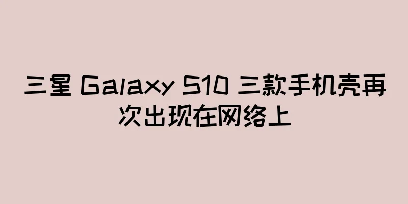 三星 Galaxy S10 三款手机壳再次出现在网络上