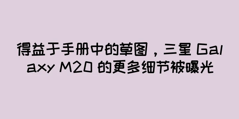 得益于手册中的草图，三星 Galaxy M20 的更多细节被曝光