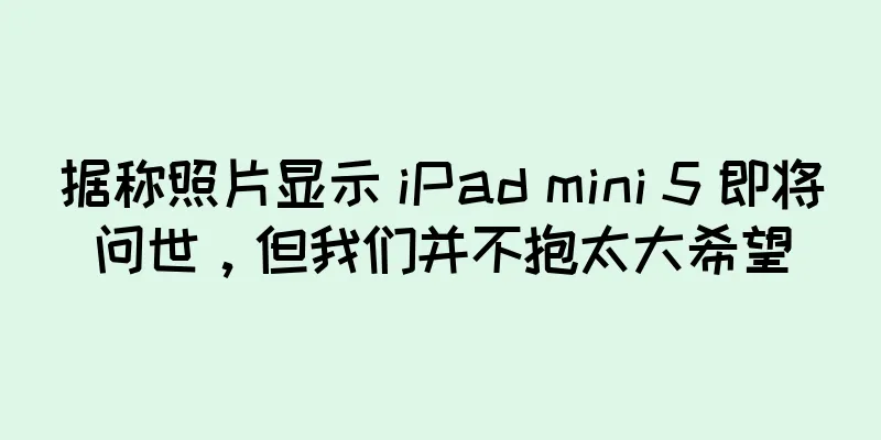 据称照片显示 iPad mini 5 即将问世，但我们并不抱太大希望