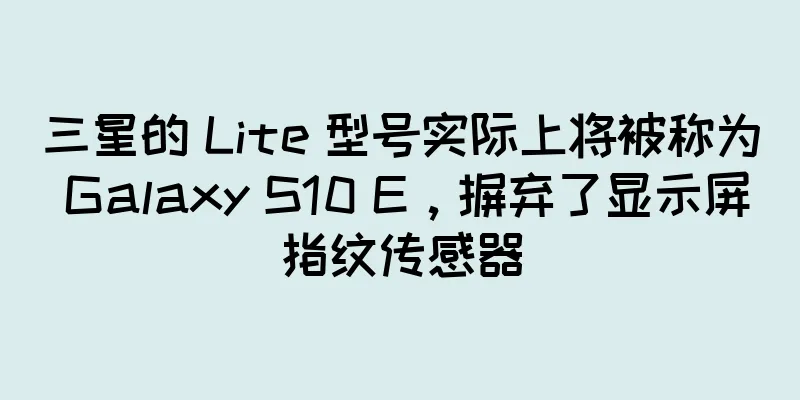 三星的 Lite 型号实际上将被称为 Galaxy S10 E，摒弃了显示屏指纹传感器