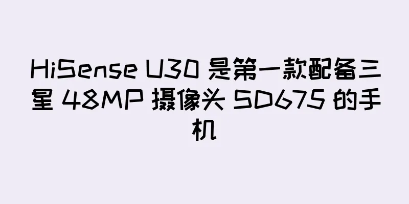 HiSense U30 是第一款配备三星 48MP 摄像头 SD675 的手机