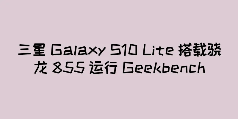 三星 Galaxy S10 Lite 搭载骁龙 855 运行 Geekbench