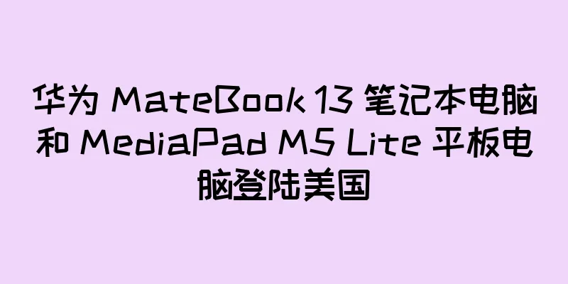 华为 MateBook 13 笔记本电脑和 MediaPad M5 Lite 平板电脑登陆美国