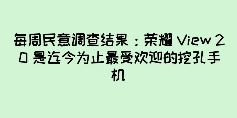 每周民意调查结果：荣耀 View 20 是迄今为止最受欢迎的挖孔手机