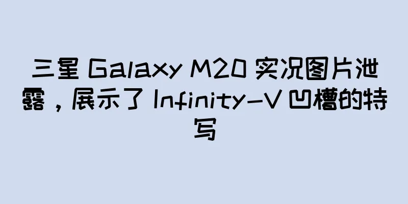 三星 Galaxy M20 实况图片泄露，展示了 Infinity-V 凹槽的特写