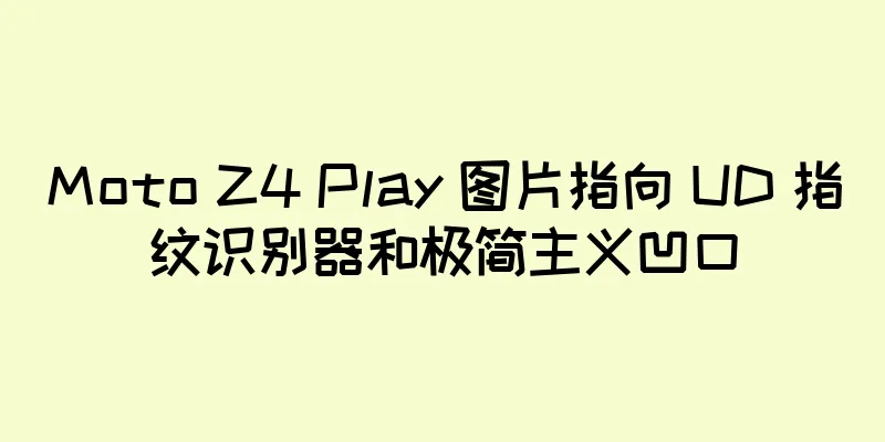 Moto Z4 Play 图片指向 UD 指纹识别器和极简主义凹口