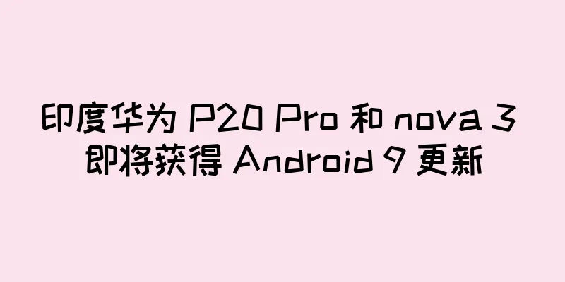 印度华为 P20 Pro 和 nova 3 即将获得 Android 9 更新