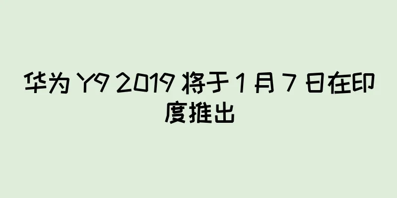 华为 Y9 2019 将于 1 月 7 日在印度推出