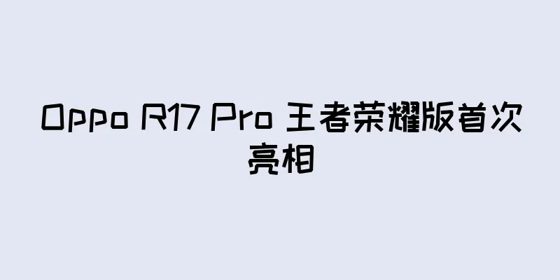 Oppo R17 Pro 王者荣耀版首次亮相