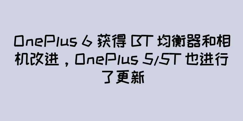 OnePlus 6 获得 BT 均衡器和相机改进，OnePlus 5/5T 也进行了更新