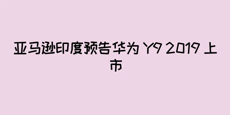 亚马逊印度预告华为 Y9 2019 上市