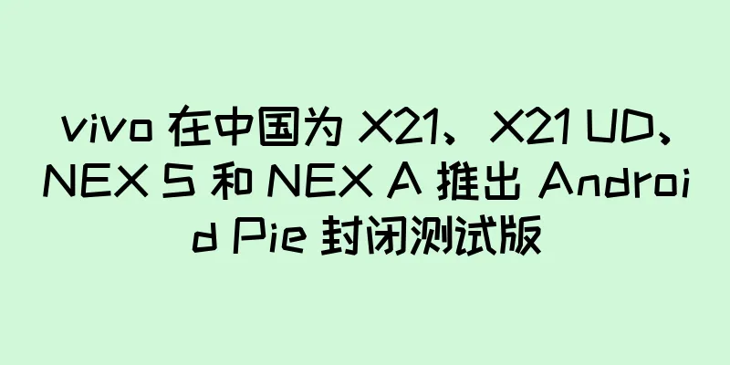 vivo 在中国为 X21、X21 UD、NEX S 和 NEX A 推出 Android Pie 封闭测试版