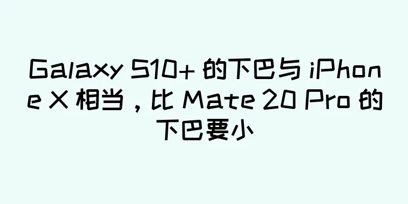 Galaxy S10+ 的下巴与 iPhone X 相当，比 Mate 20 Pro 的下巴要小