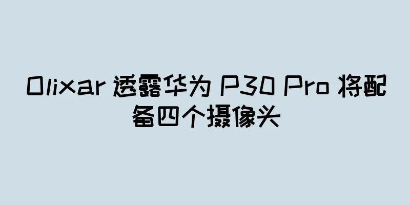 Olixar 透露华为 P30 Pro 将配备四个摄像头