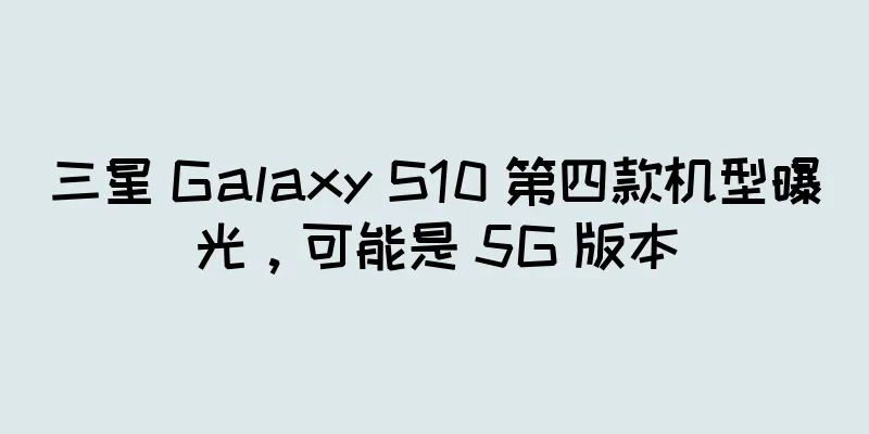 三星 Galaxy S10 第四款机型曝光，可能是 5G 版本