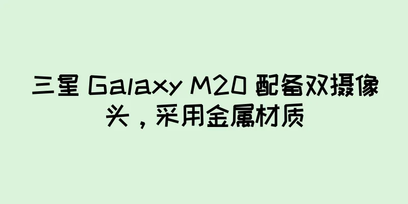 三星 Galaxy M20 配备双摄像头，采用金属材质