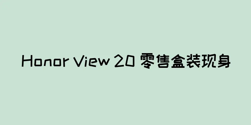 Honor View 20 零售盒装现身
