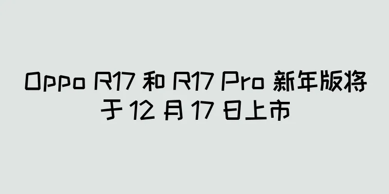 Oppo R17 和 R17 Pro 新年版将于 12 月 17 日上市