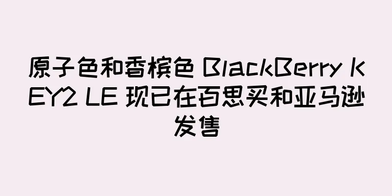原子色和香槟色 BlackBerry KEY2 LE 现已在百思买和亚马逊发售
