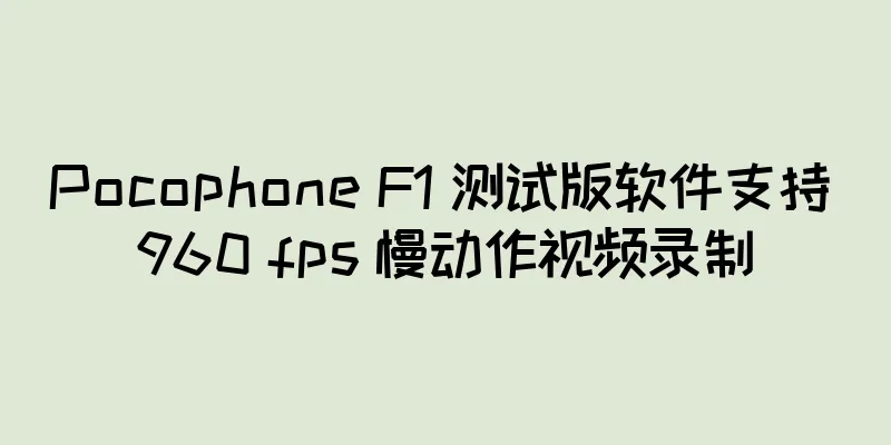 Pocophone F1 测试版软件支持 960 fps 慢动作视频录制