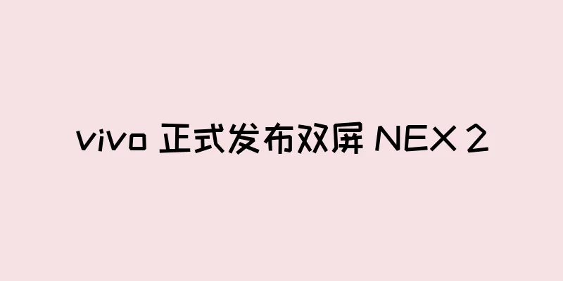 vivo 正式发布双屏 NEX 2