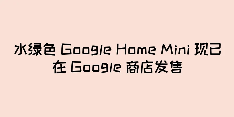 水绿色 Google Home Mini 现已在 Google 商店发售