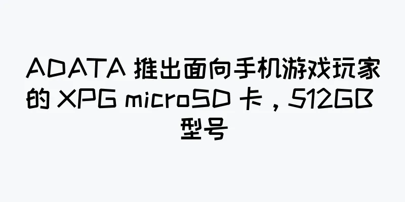 ADATA 推出面向手机游戏玩家的 XPG microSD 卡，512GB 型号
