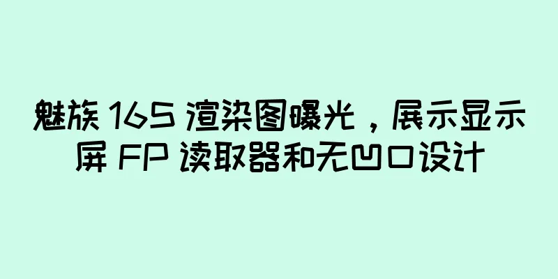 魅族 16S 渲染图曝光，展示显示屏 FP 读取器和无凹口设计
