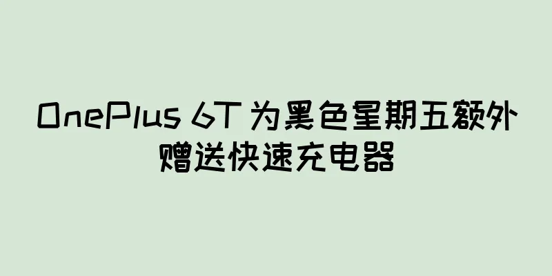 OnePlus 6T 为黑色星期五额外赠送快速充电器