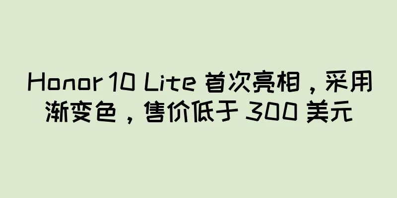 Honor 10 Lite 首次亮相，采用渐变色，售价低于 300 美元