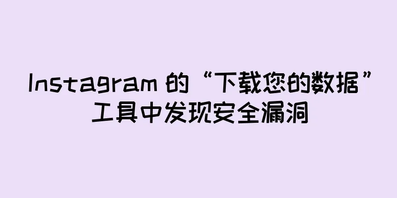 Instagram 的“下载您的数据”工具中发现安全漏洞