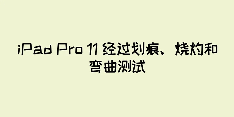 iPad Pro 11 经过划痕、烧灼和弯曲测试