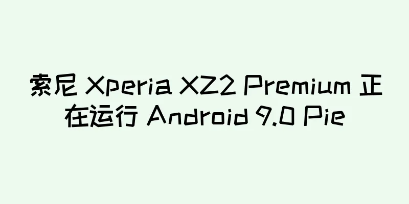 索尼 Xperia XZ2 Premium 正在运行 Android 9.0 Pie
