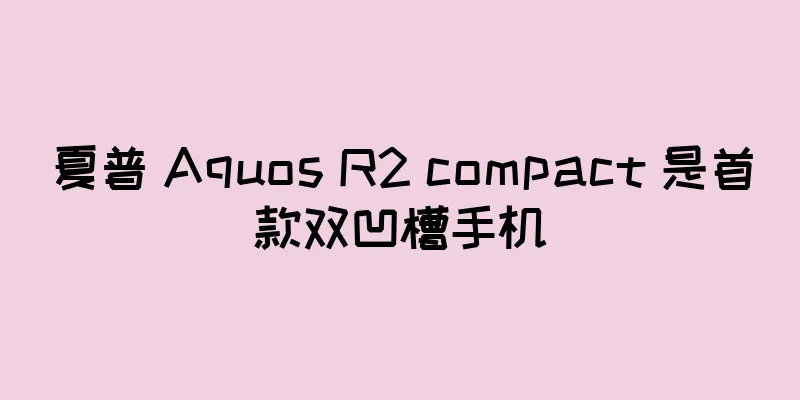 夏普 Aquos R2 compact 是首款双凹槽手机