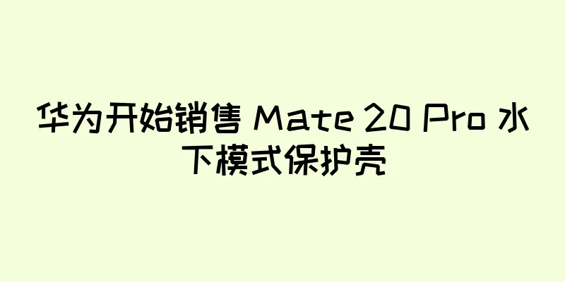 华为开始销售 Mate 20 Pro 水下模式保护壳